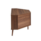 Lyna - Mueble de TV de esquina - Efecto nogal