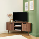 Corner TV Unit - Lyna - Walnut Effect