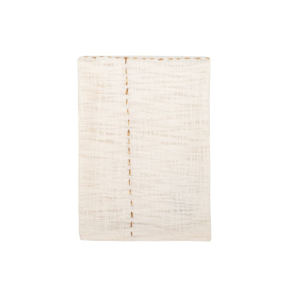 Lot De 2 Serviettes De Table En Coton Flammé - Ecru