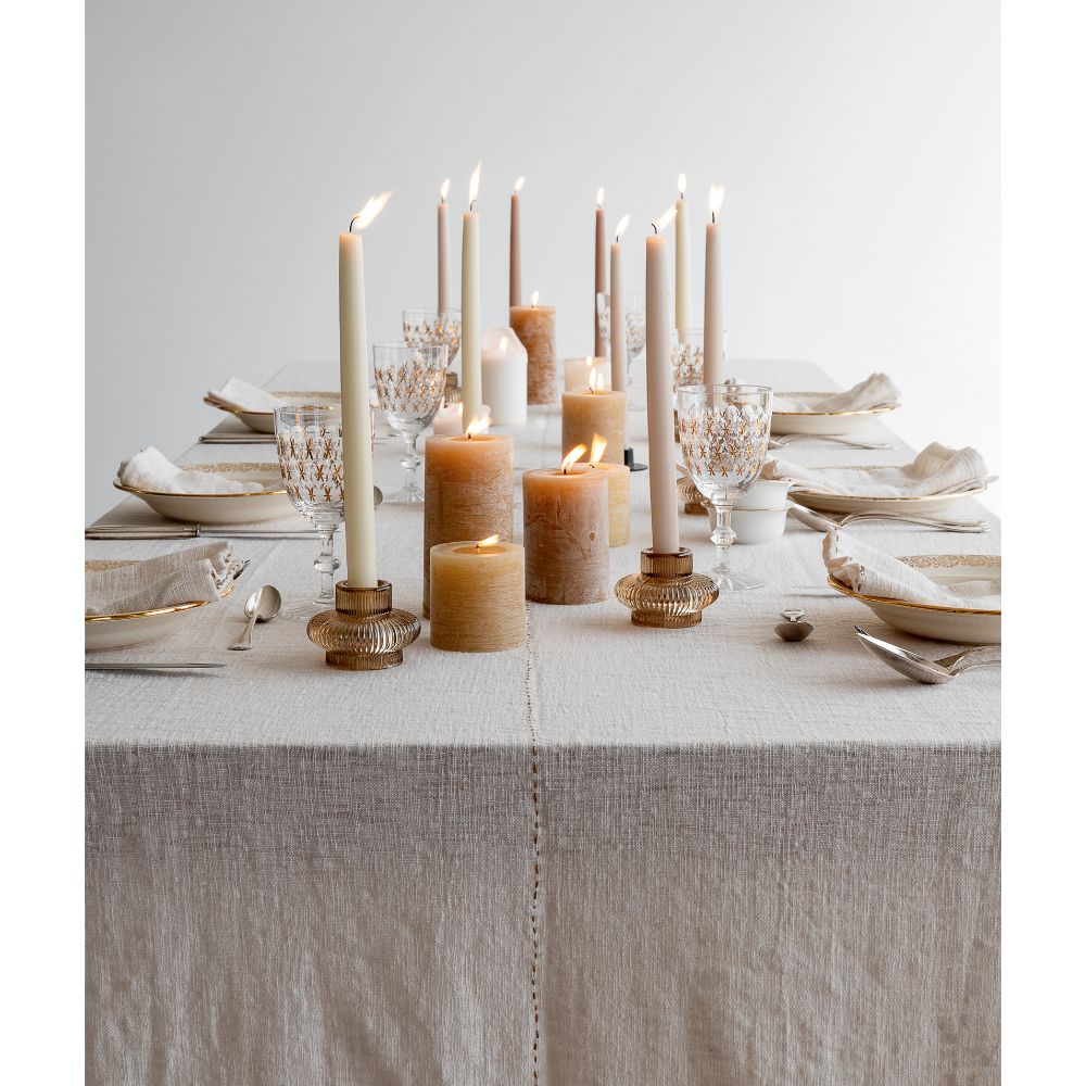 Lot De 2 Serviettes De Table En Coton Flammé - Ecru