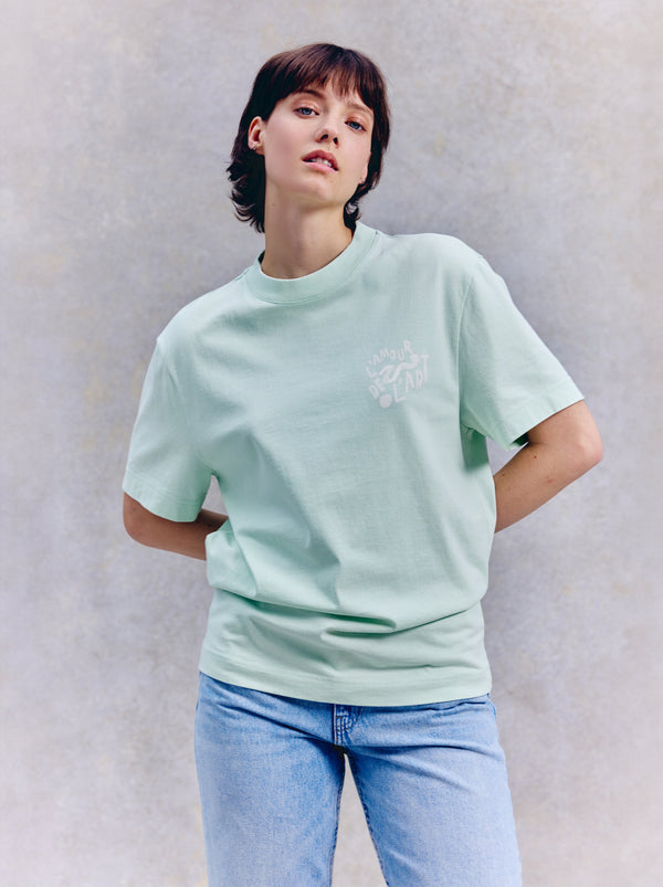 T-Shirt Unisexe Illustration Vert D'Eau