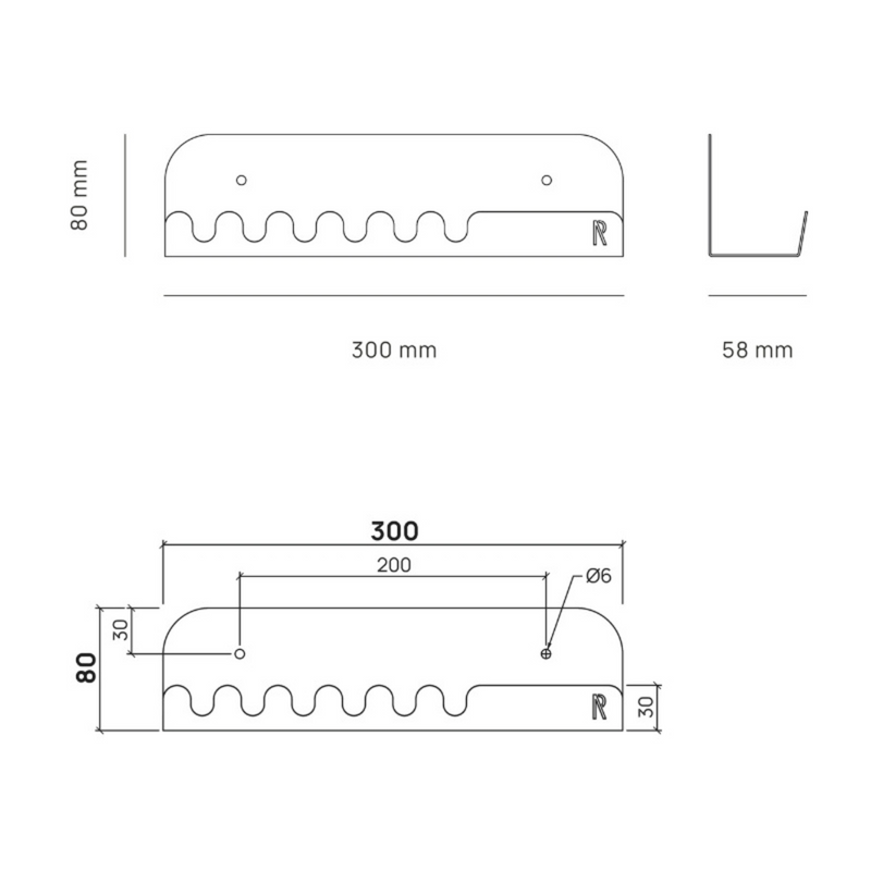 Etagère Murale L'Accueillant - Noir