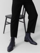 Bottines Ines - Cuir De Veau Lisse - Bleu