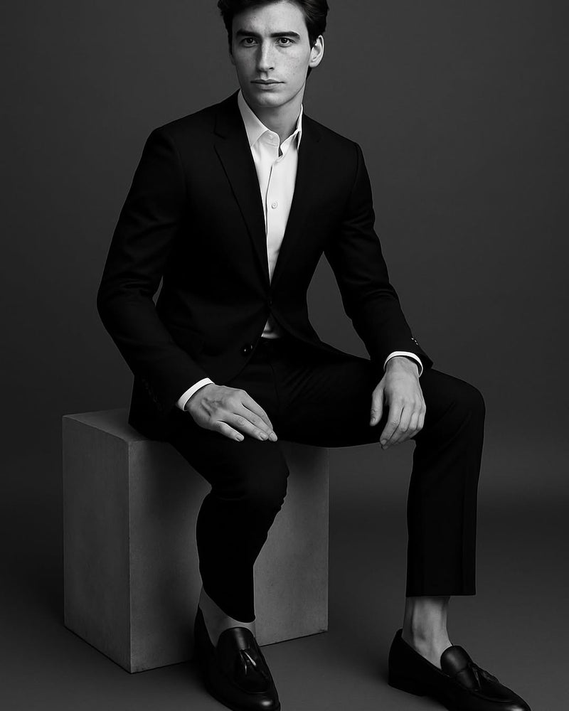 Mocassins Pompon - Cuir De Veau Lisse - Noir