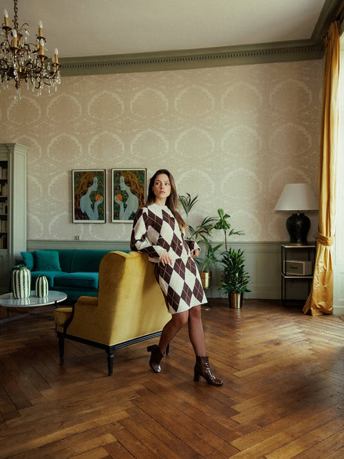 Vespera Short Skirt - Brown