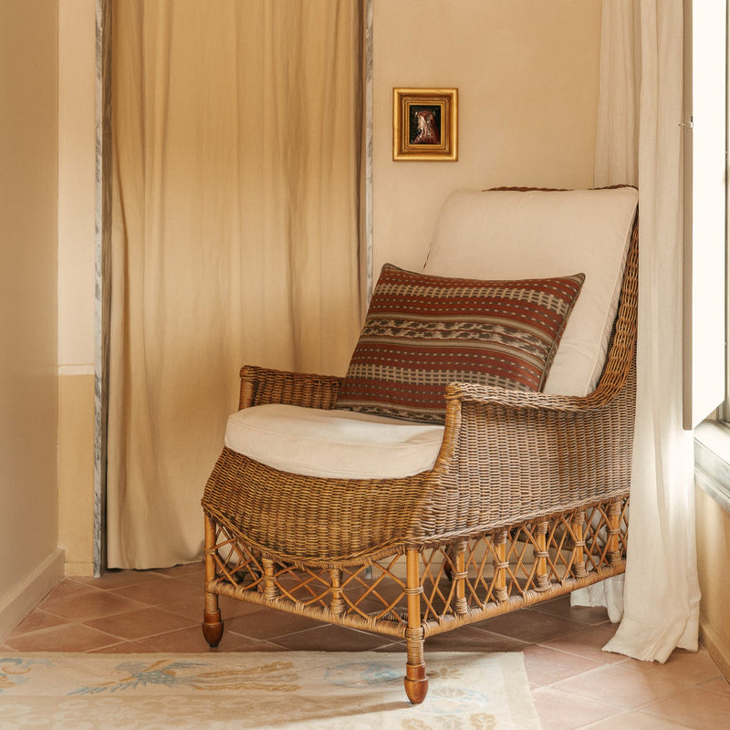 Cloud Cushion - Ikat Terracotta Khaki