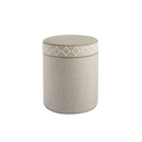 Tabouret Star Seat - Lin Naturel - Passepoil Ogee Ivoire