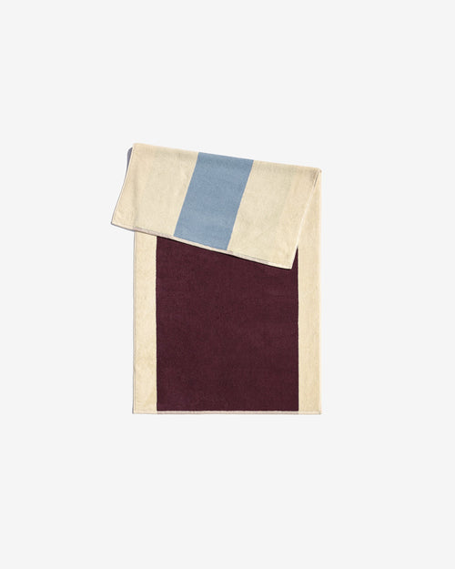 Serviette - Bleu Ciel & Bordeaux