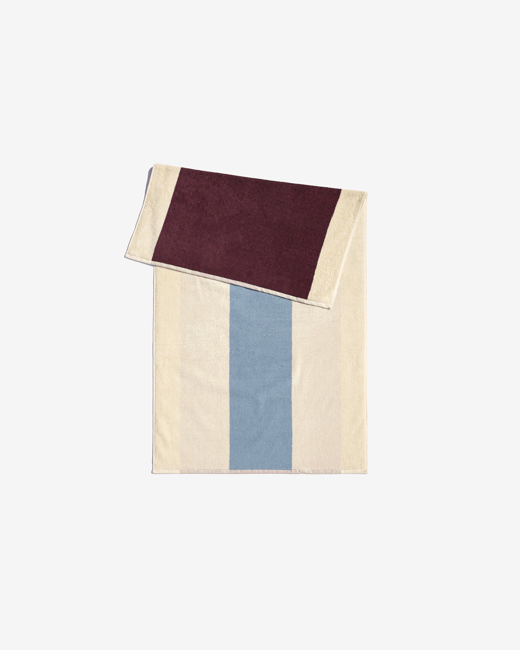 Towel - Sky Blue & Burgundy