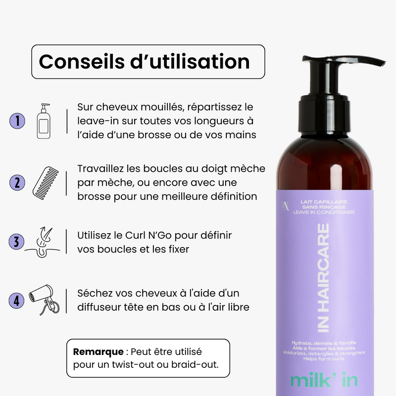 Leave-In : Milk’ In - Définit Les Boucles, Hydrate Et Fortifie - 250Ml