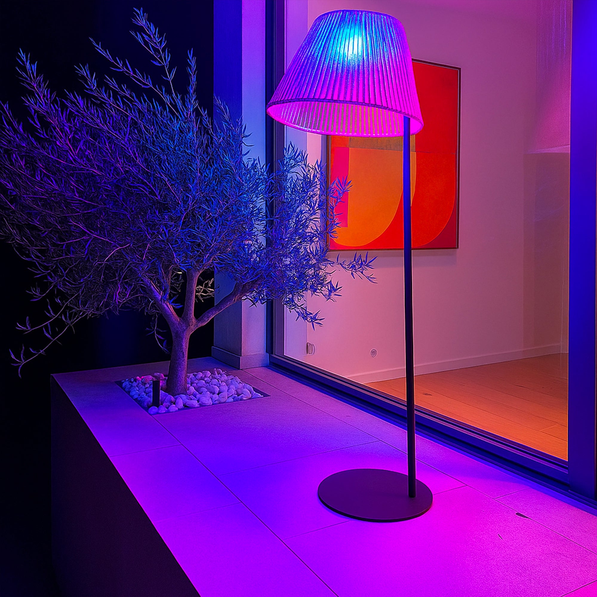 Octavio - Wireless Floor Lamp - Rope - Brown