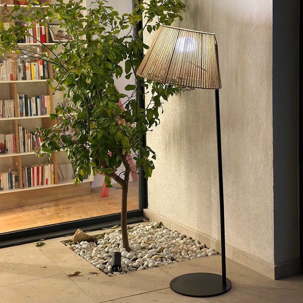 Octavio - Wireless Floor Lamp - Rope - Brown