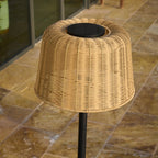 Mateo - Solar Floor Lamp - Polyrattan - Beige