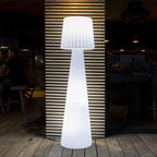 Lampadaire lumineux design filaire abat-jour ondulé pour extérieur éclairage puissant LED blanc LADY H150cm culot E27 - REDDECO.com