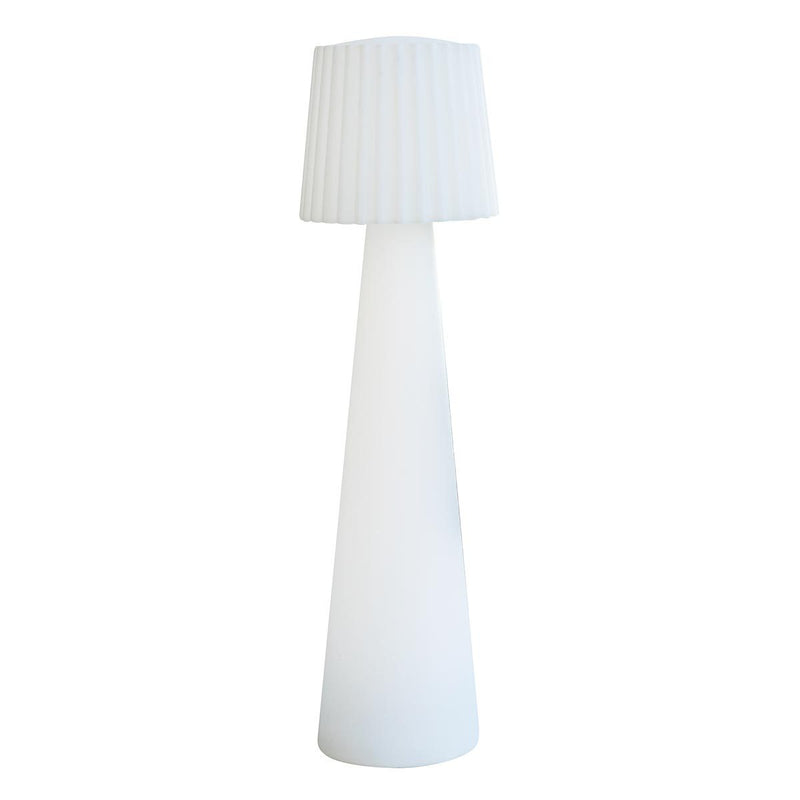 Lámpara de pie de diseño LED inalámbrica con pantalla ondulada multicolor regulable LADY H110cm con mando a distancia - REDDECO.com