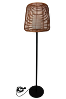 Lampadaire filaire design poly rotin pour extérieur LED blanc TALL BOHEME H150cm culot E27 - REDDECO.com