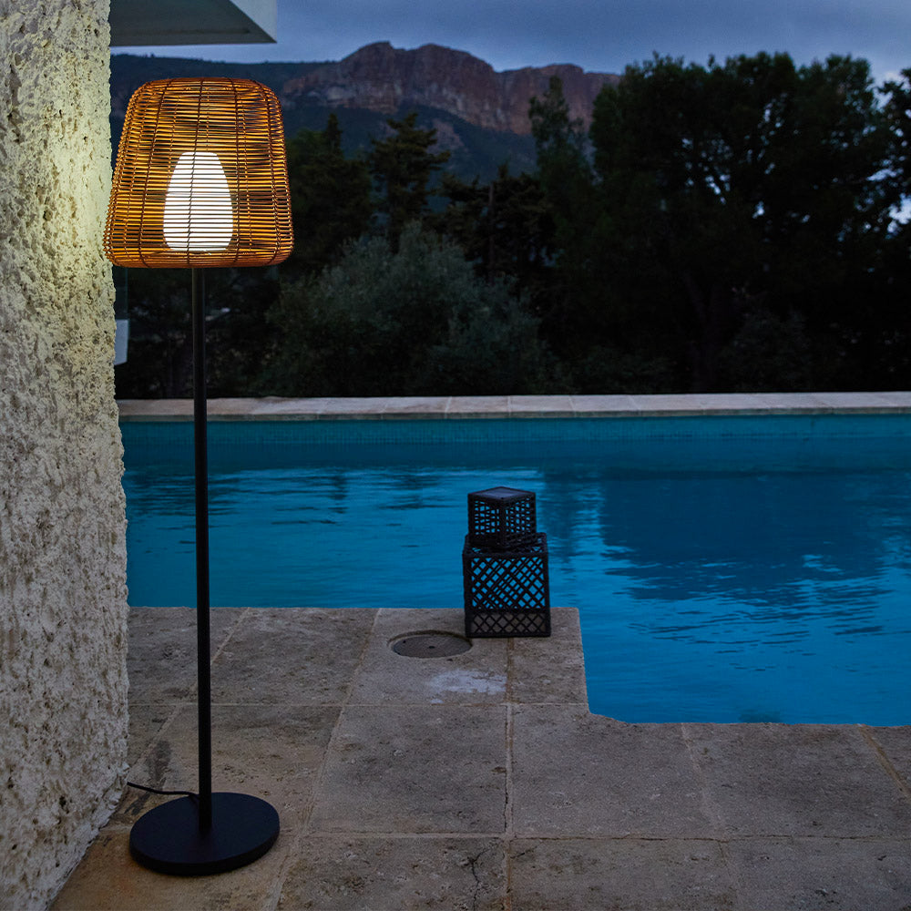Boheme Tall - Lampadaire Filaire - Polyrotin - Marron