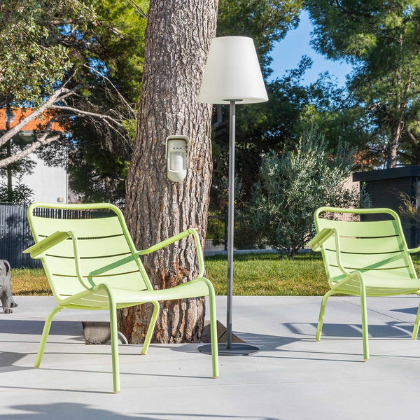 Wired floor lamp metal base for outdoor powerful LED white lighting STANDY H150cm E27 socket - REDDECO.com