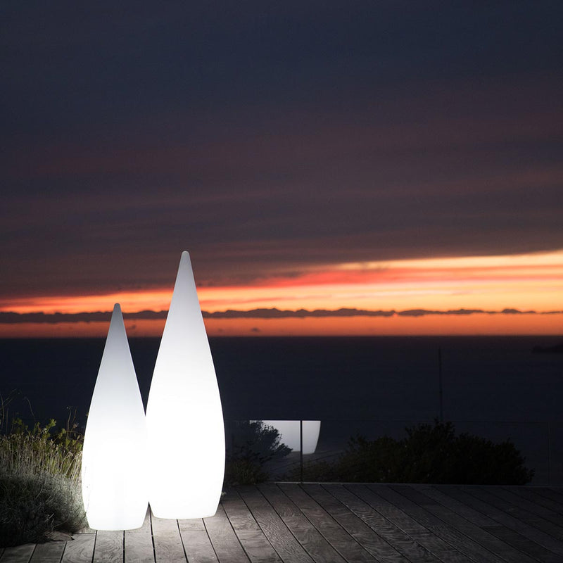 Bright wired drop floor lamp for outdoor powerful lighting white LED CLASSY H120cm E27 base - REDDECO.com