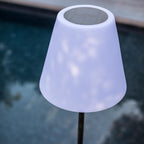 Luminous solar and rechargeable floor lamp metal base LED warm white / white dimmable STANDY SOLAR H150cm - REDDECO.com