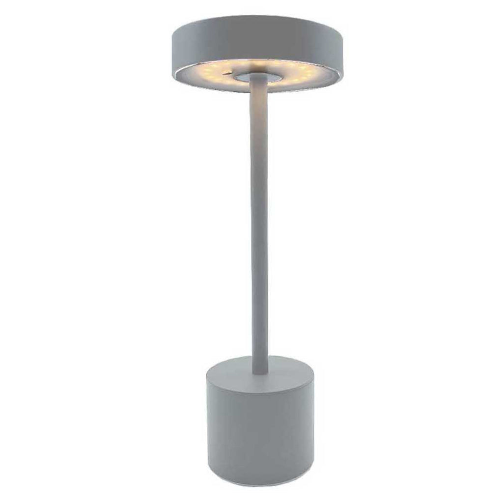 Roby - Lámpara de mesa inalámbrica - Acero - Gris