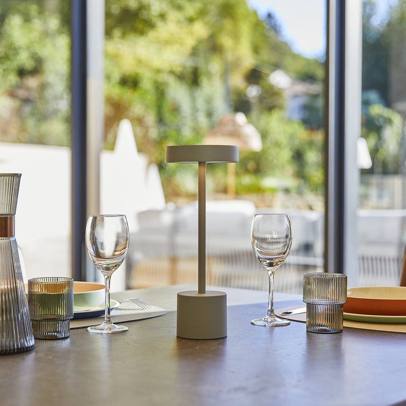 Roby - Lampe De Table Sans Fil - Gris Clair