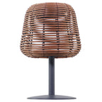 Boheme - Lampe De Table Solaire - Polyrotin - Marron