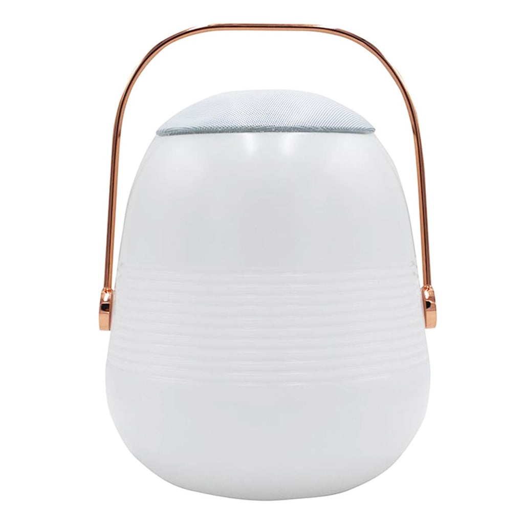 Bob Station - Lámpara con altavoz Bluetooth - Cobre - Blanco