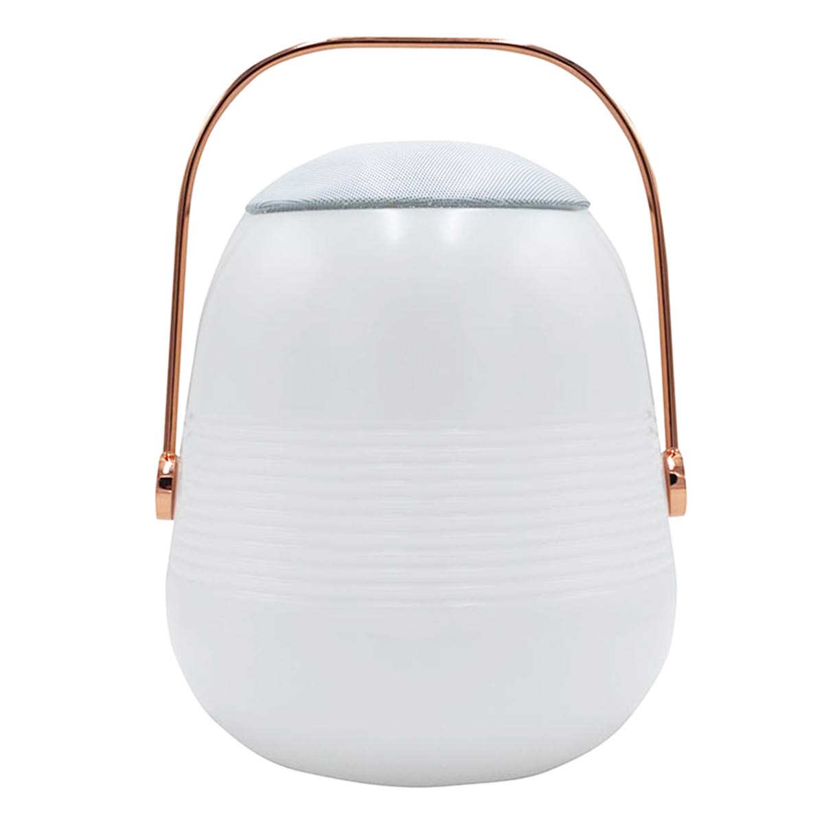 Bob Station - Lámpara con altavoz Bluetooth - Cobre - Blanco