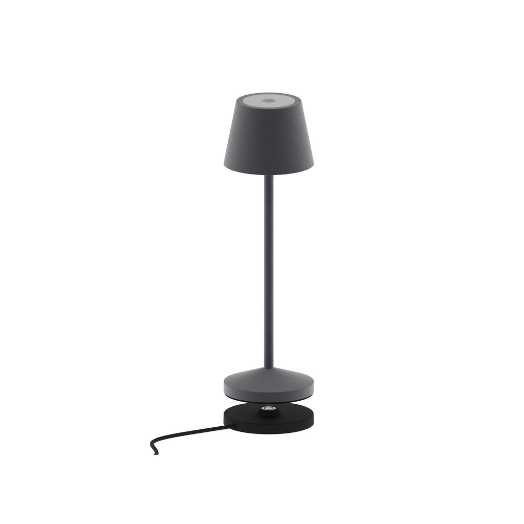 Emily - Lámpara de mesa inalámbrica - Acero - Gris antracita