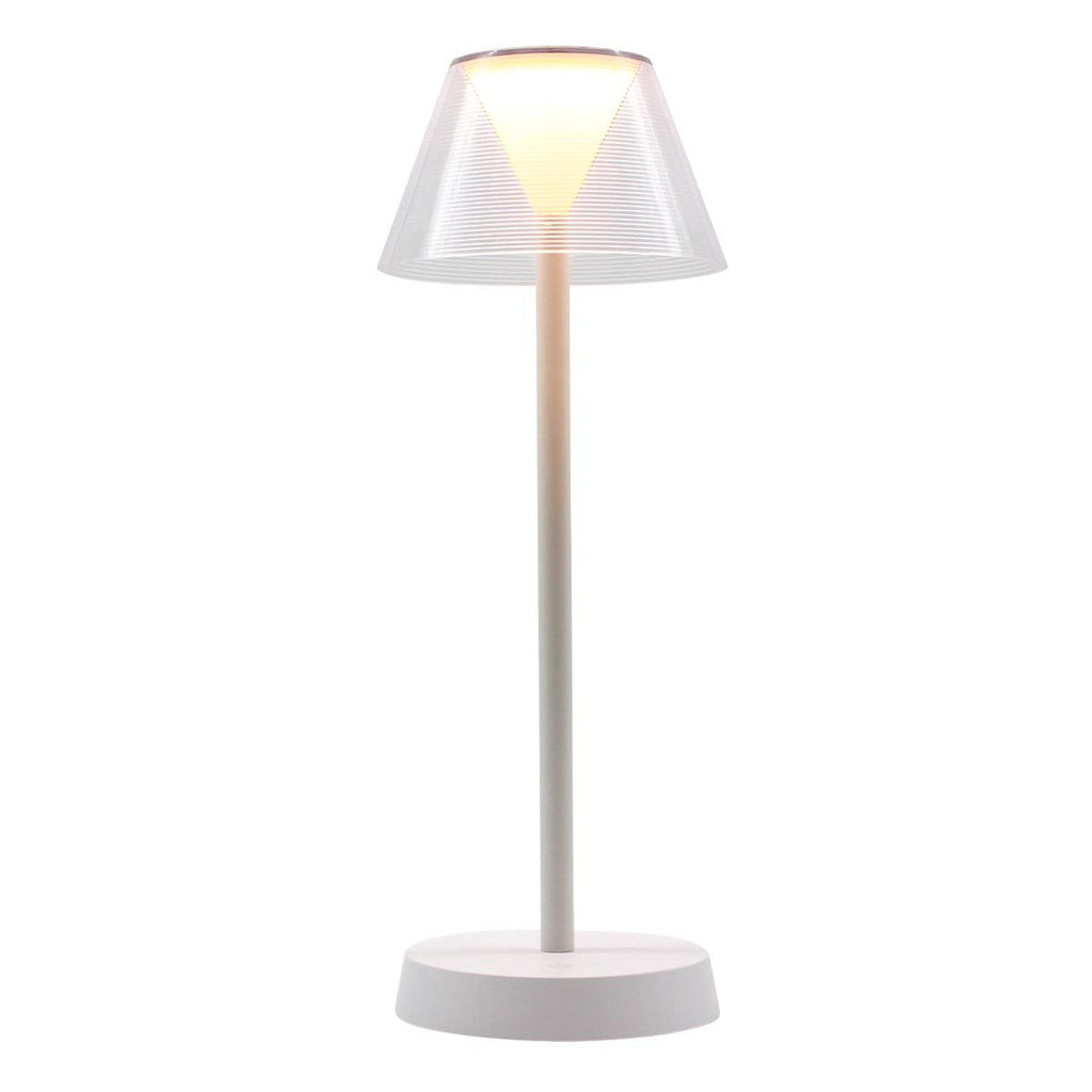 Lámpara de mesa LED inalámbrica blanco cálido BEVERLY WHITE Al. 34 cm - REDDECO.com