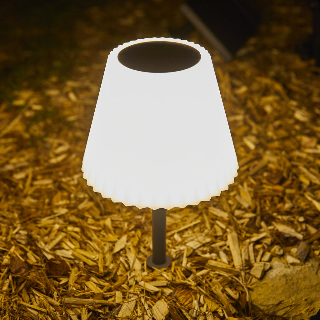 Lady Mini - Lampe De Table Solaire - Acier - Gris