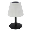 Lampe de table solaire 2 en 1 à planter ou à poser pied metal abat-jour ondulé LED blanc dimmable BOUFFANT H62cm - REDDECO.com