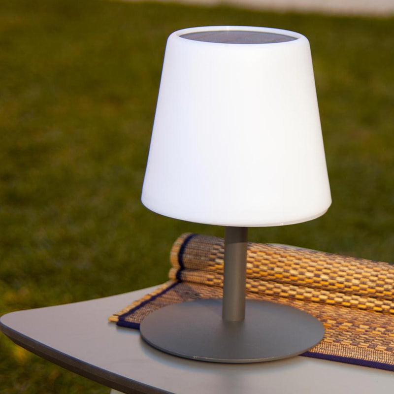 Lámpara de mesa LED solar y recargable blanco cálido/blanco regulable STANDY TINY SOLAR H25cm - REDDECO.com