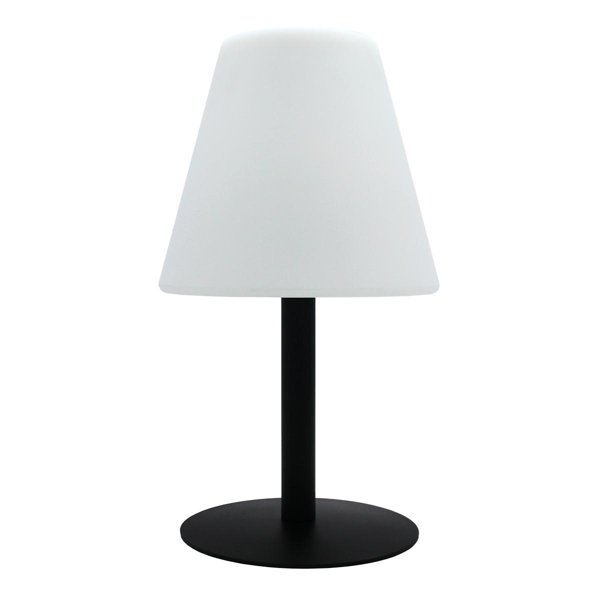 Solar and rechargeable dimmable multicolour LED table lamp STANDY MINI SOLAR RGB H36cm - REDDECO.com