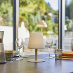 Standy Mini - Lámpara de mesa inalámbrica - Acero - Crema