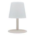 Lámpara de mesa inalámbrica crema base acero blanco cálido/blanco LED regulable STANDY MINI Crema H25cm - REDDECO.com