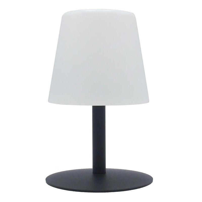 Lámpara de mesa inalámbrica base acero gris blanco cálido/blanco LED regulable STANDY MINI Rock H25cm - REDDECO.com