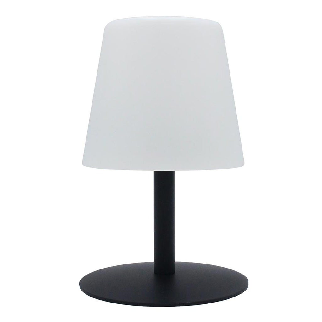 Lámpara de mesa inalámbrica base de acero negro blanco cálido/blanco LED regulable STANDY MINI Dark H25cm - REDDECO.com