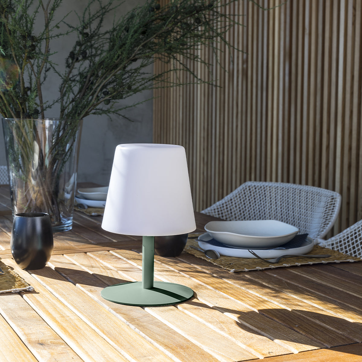 Standy Mini - Lámpara de mesa inalámbrica - Acero - Verde