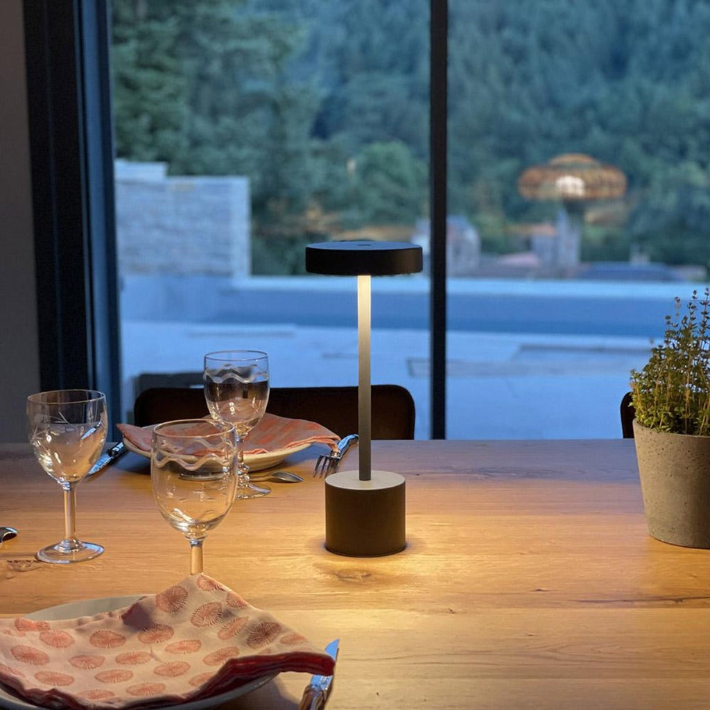 Roby - Lámpara de mesa inalámbrica - Acero - Gris antracita