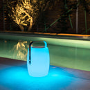 Lámpara altavoz bluetooth inalámbrico mango de aluminio blanco/multicolor LED regulable LUCY PLAY H31cm con mando a distancia - REDDECO.com