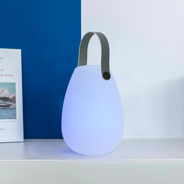 Dimmable warm white/multicolour LED cordless lamp LAURY H28cm - REDDECO.com