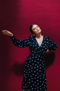 Vestido Marla - Polka Navy