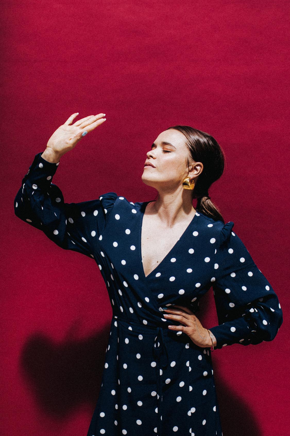 ROBE MARLA POLKA NAVY