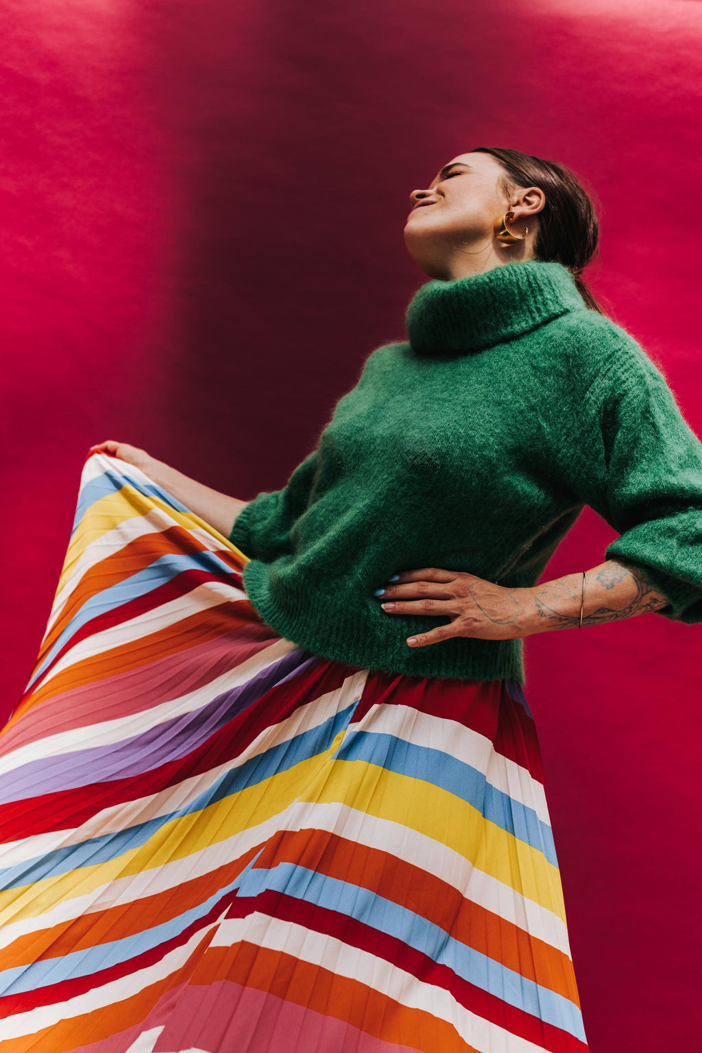 Paula Striped Skirt - Multicoloured