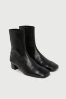 Bottines Laurie - Cuir Métallisé Noir
