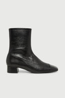 Bottines Laurie - Cuir Métallisé Noir