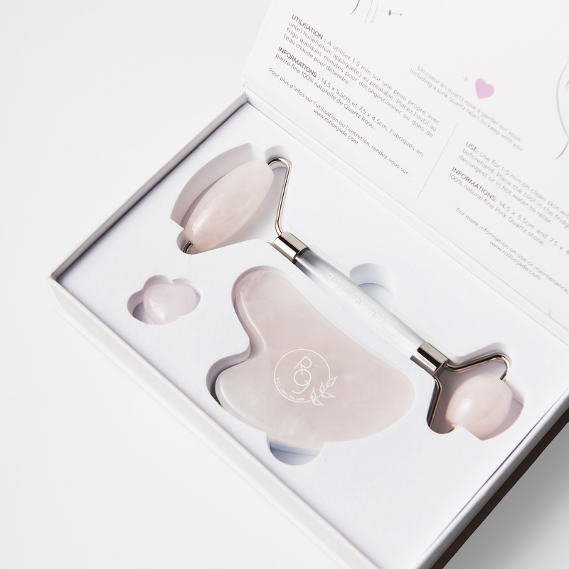 Le Love Set Gift-Outils Visage-Roll On Jade