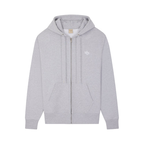 Le Hoodie Zippé Gris Chiné